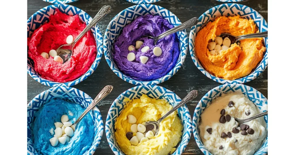 colorful ingredients in some cookie recipes